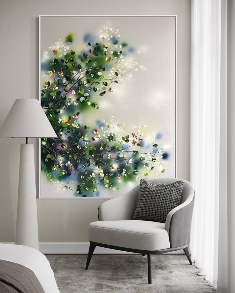 Original Abstract Garden Painting by Anastassia Skopp