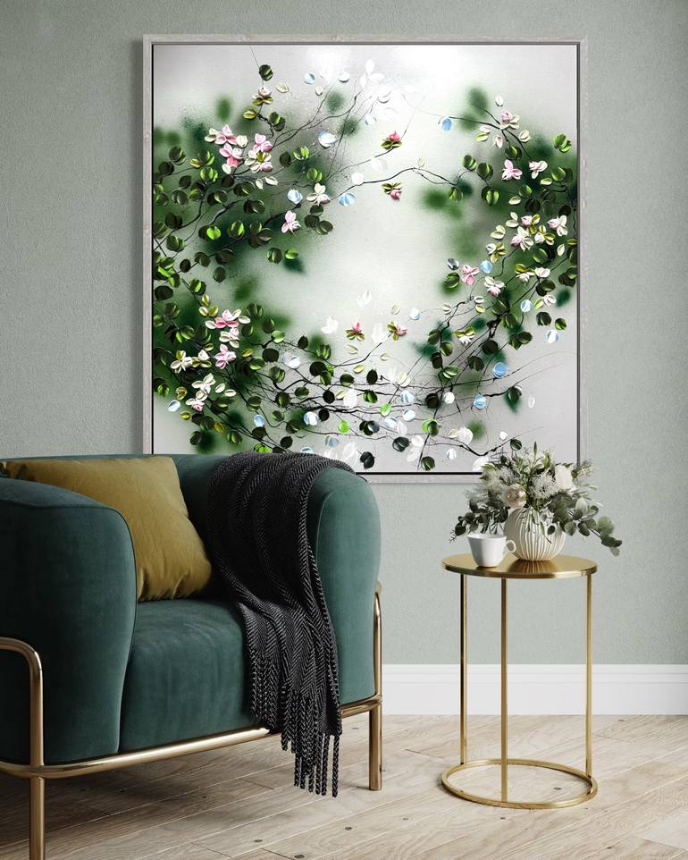 Original Abstract Floral Painting by Anastassia Skopp