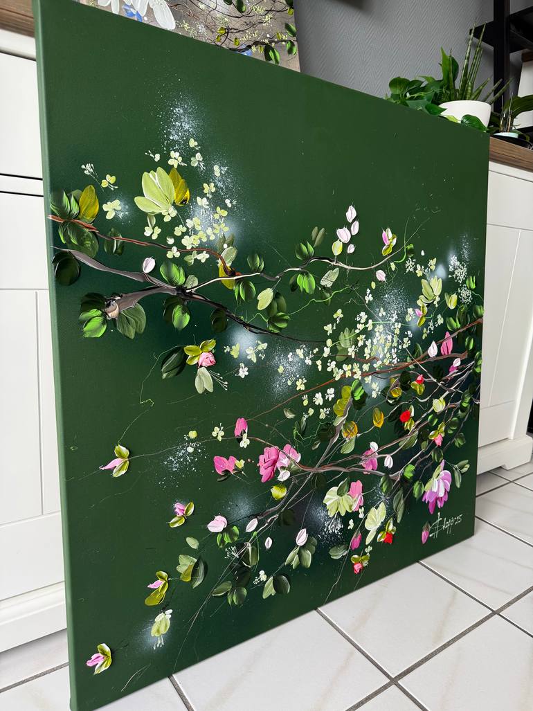Original Abstract Floral Painting by Anastassia Skopp