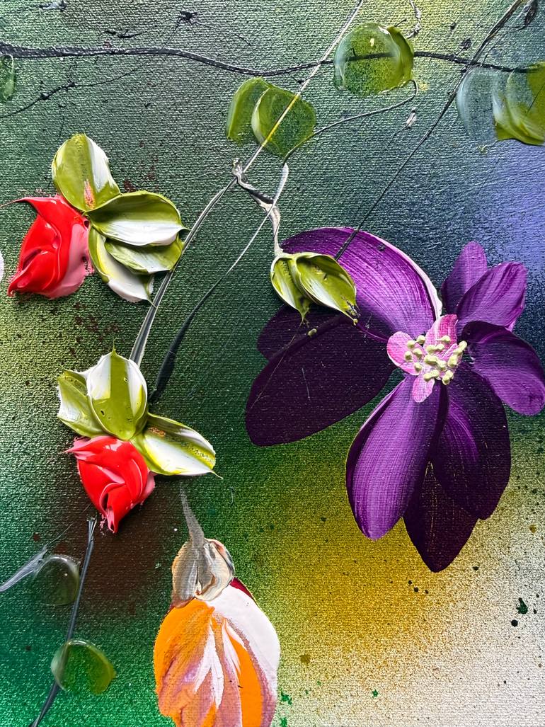 Original Abstract Floral Painting by Anastassia Skopp