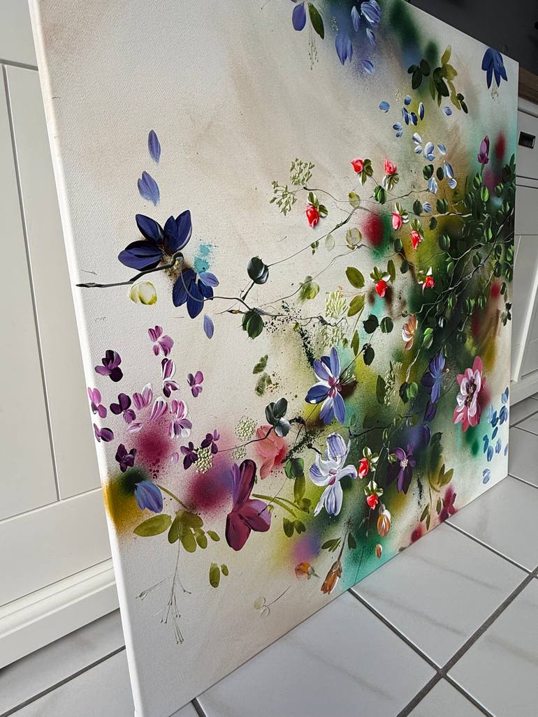 Original Abstract Floral Painting by Anastassia Skopp