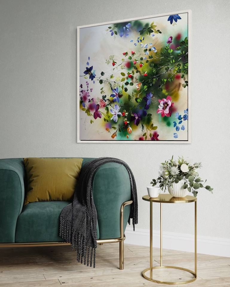 Original Abstract Floral Painting by Anastassia Skopp