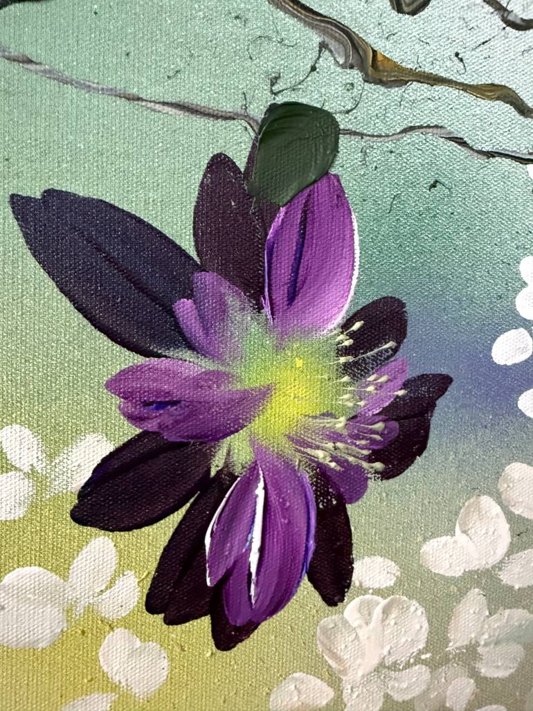 Original Abstract Garden Painting by Anastassia Skopp