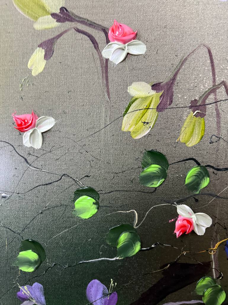 Original Abstract Garden Painting by Anastassia Skopp