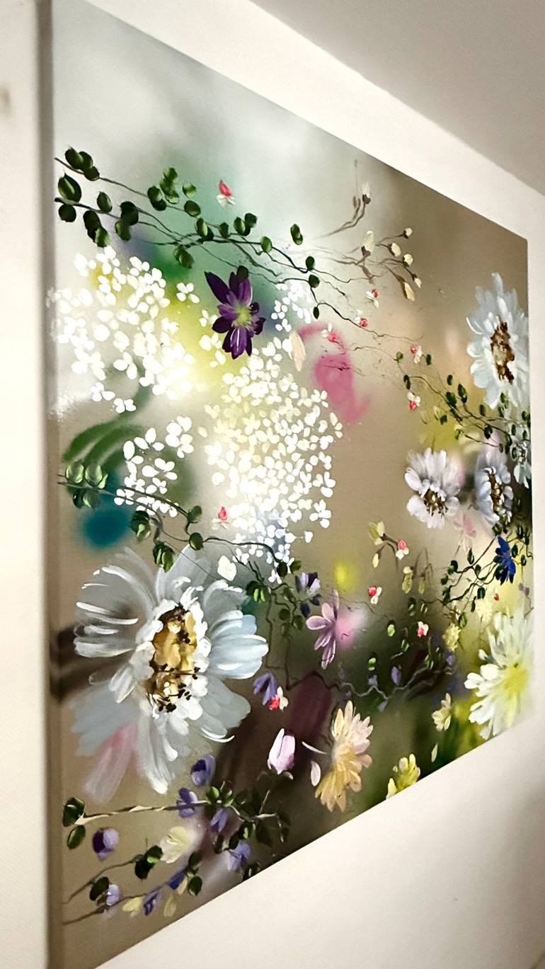 Original Abstract Garden Painting by Anastassia Skopp