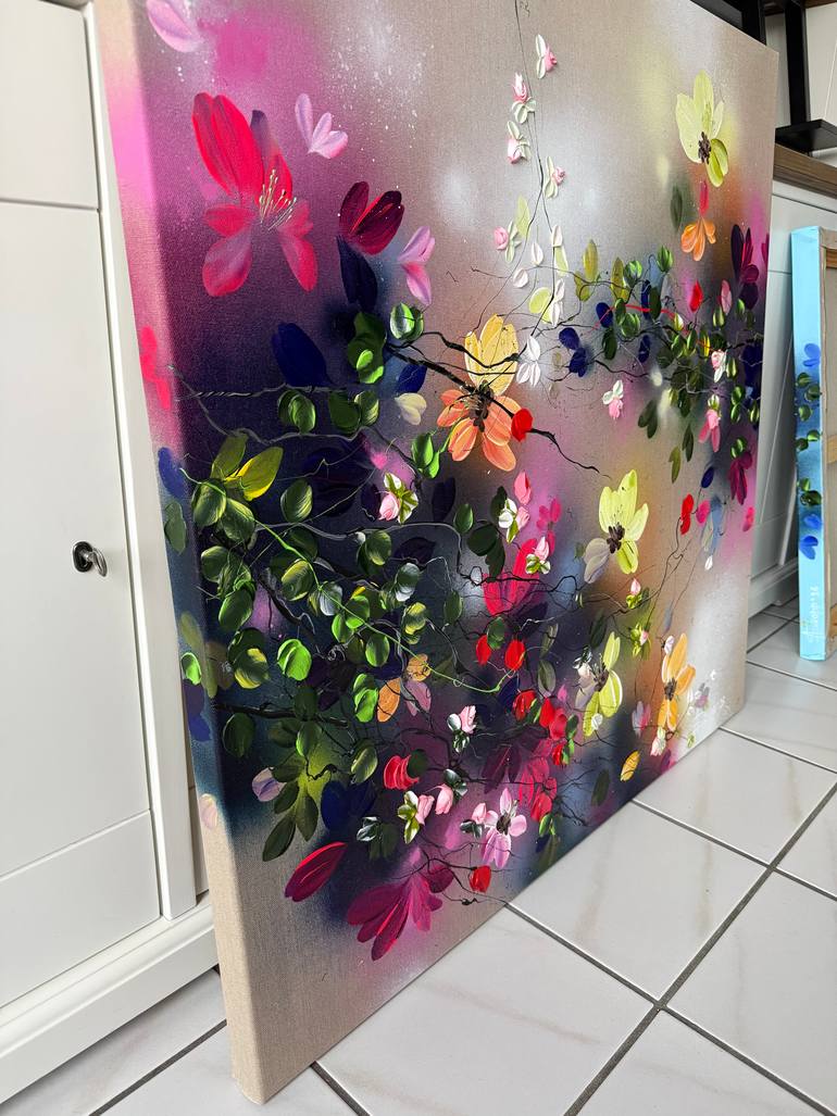 Original Abstract Floral Painting by Anastassia Skopp