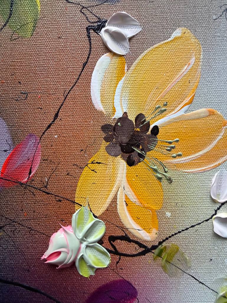 Original Abstract Floral Painting by Anastassia Skopp