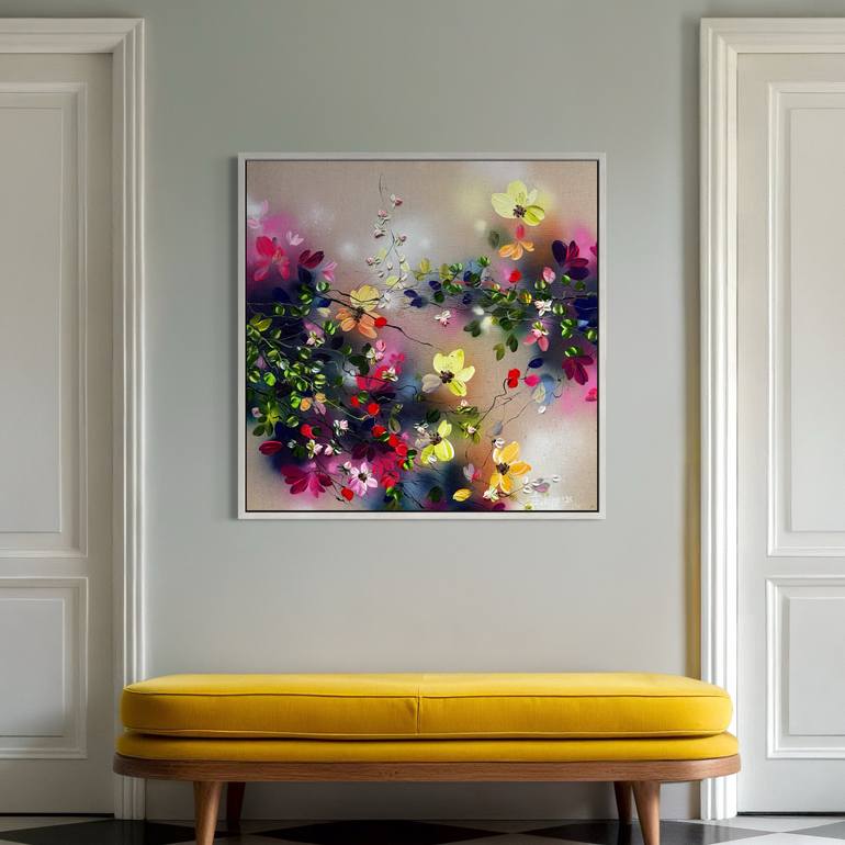 Original Abstract Floral Painting by Anastassia Skopp