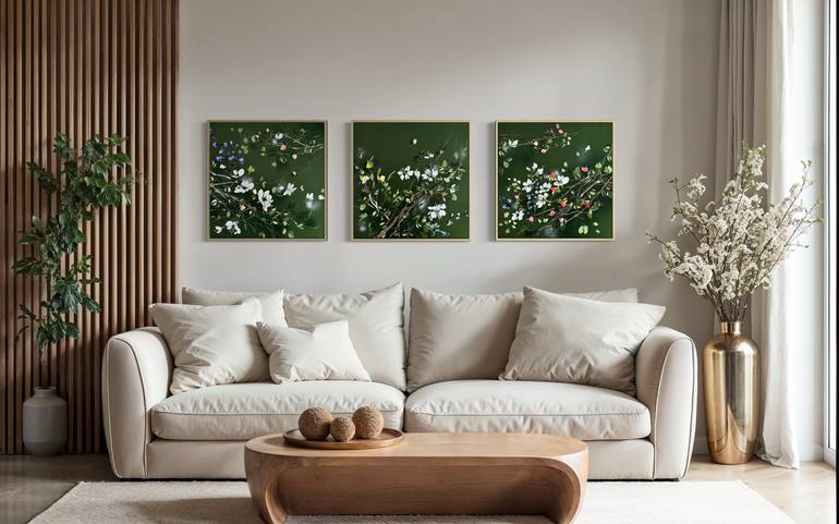 Original Abstract Floral Painting by Anastassia Skopp