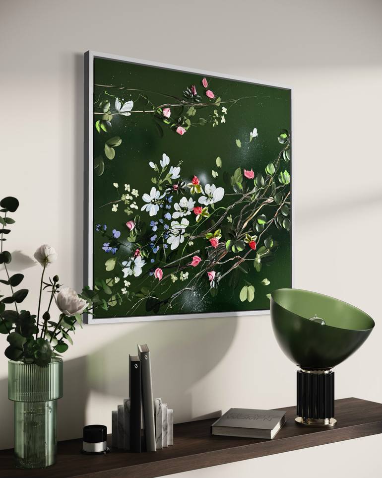 Original Abstract Floral Painting by Anastassia Skopp