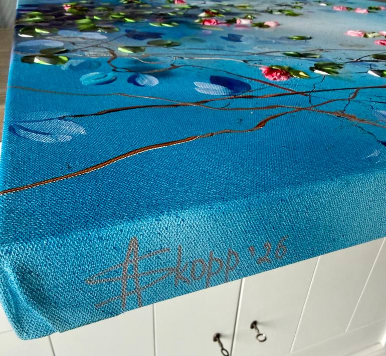 Original Abstract Floral Painting by Anastassia Skopp