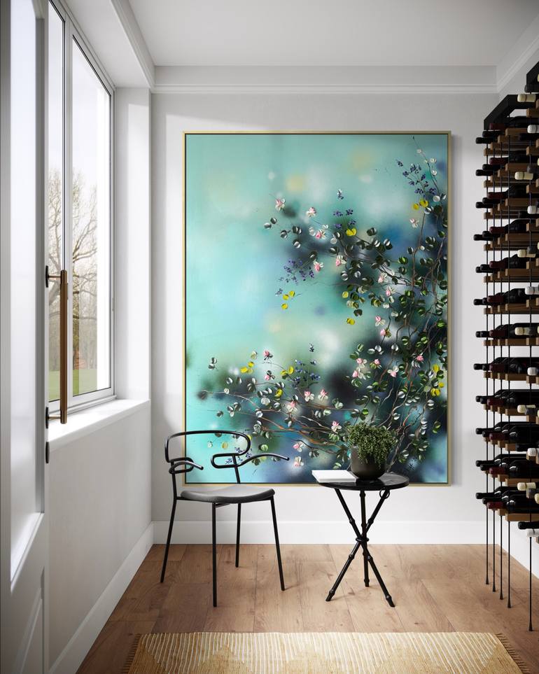 Original Abstract Garden Painting by Anastassia Skopp