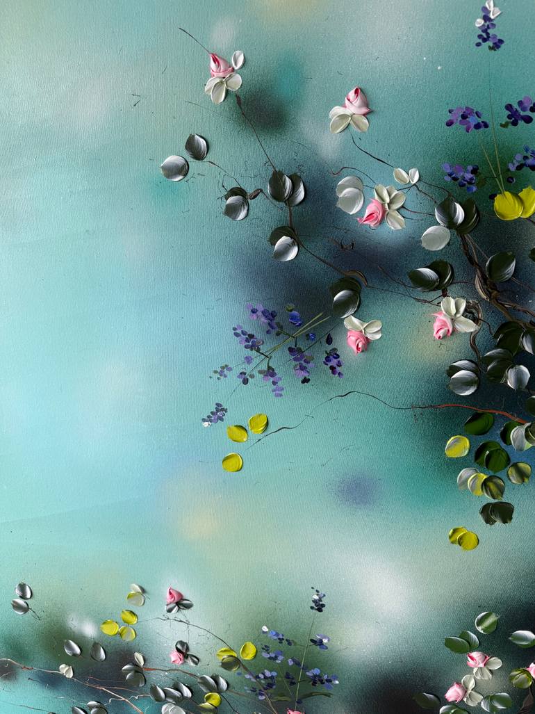 Original Abstract Garden Painting by Anastassia Skopp
