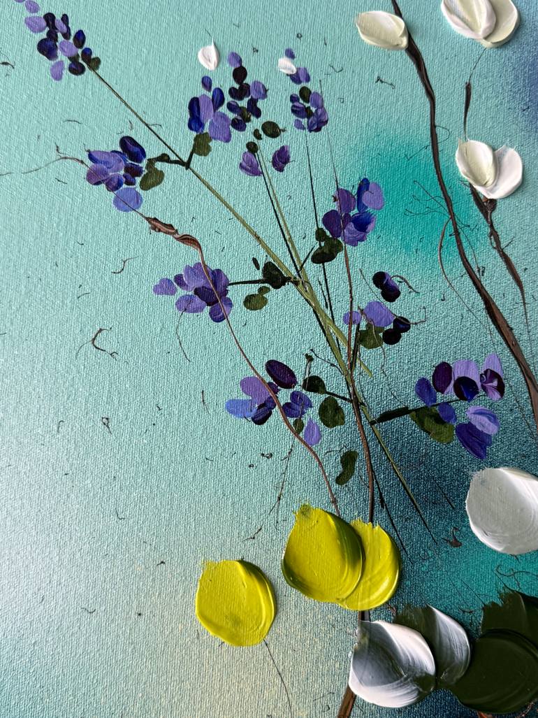 Original Abstract Garden Painting by Anastassia Skopp
