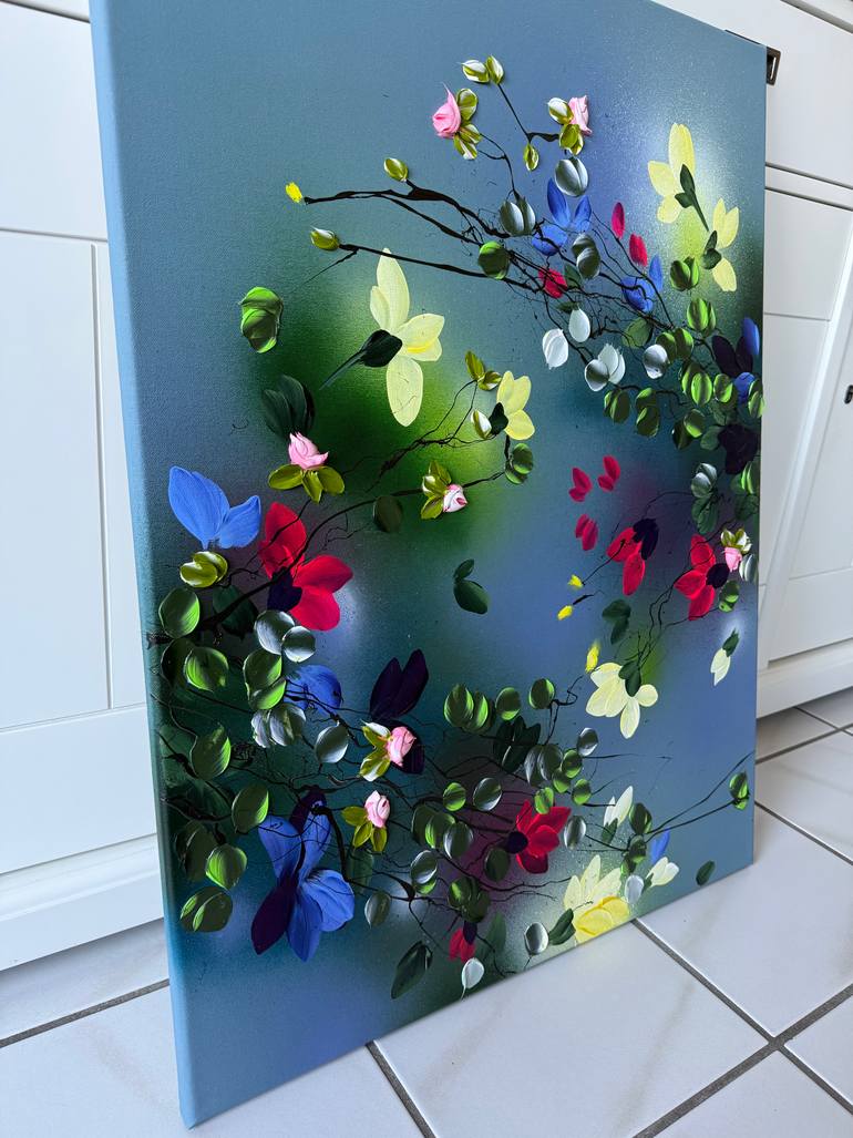 Original Abstract Floral Painting by Anastassia Skopp