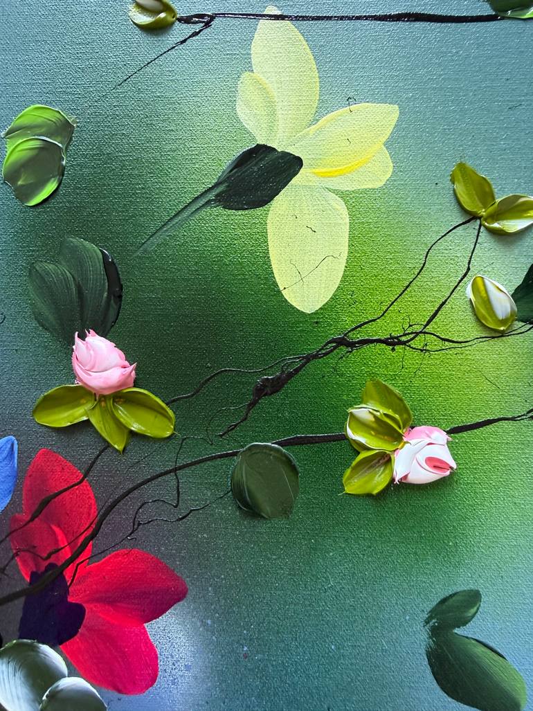 Original Abstract Floral Painting by Anastassia Skopp