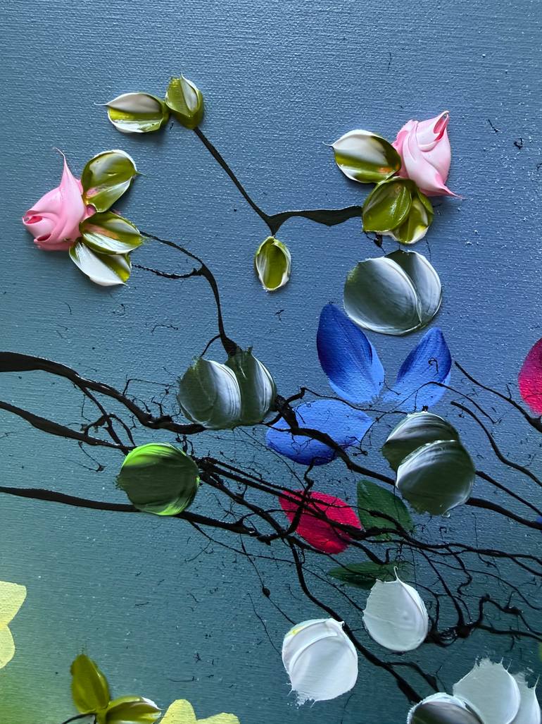 Original Abstract Floral Painting by Anastassia Skopp