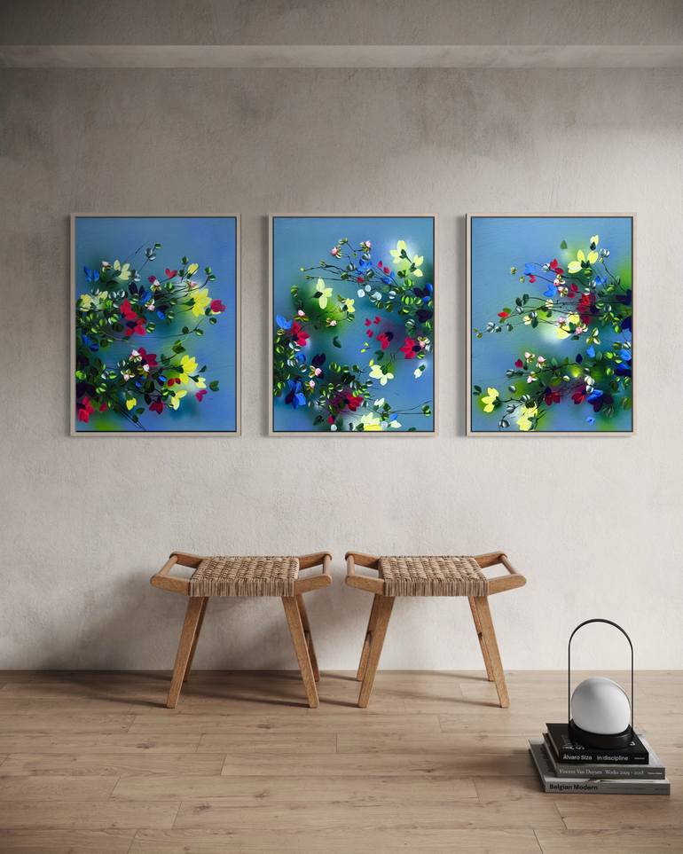 Original Abstract Floral Painting by Anastassia Skopp