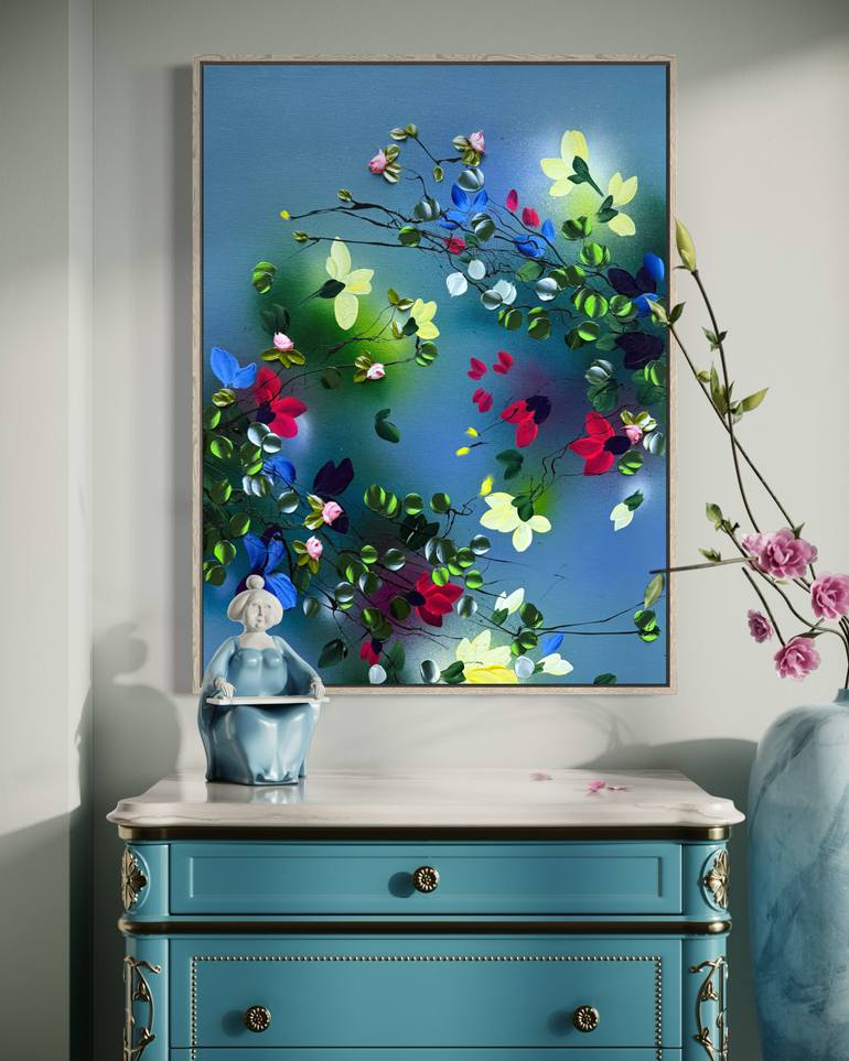 Original Abstract Floral Painting by Anastassia Skopp