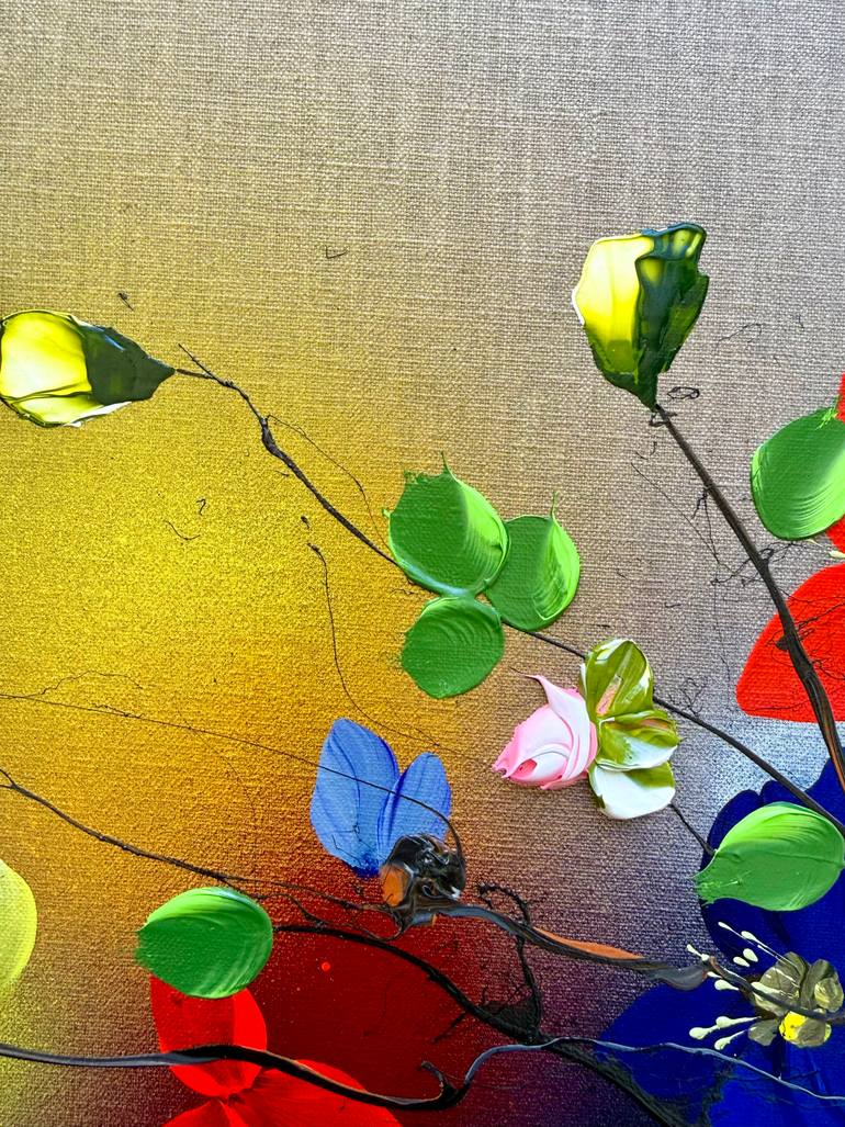 Original Abstract Floral Painting by Anastassia Skopp