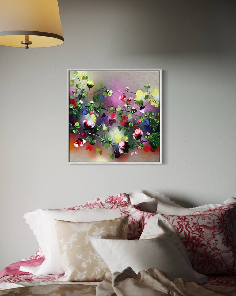 Original Abstract Floral Painting by Anastassia Skopp