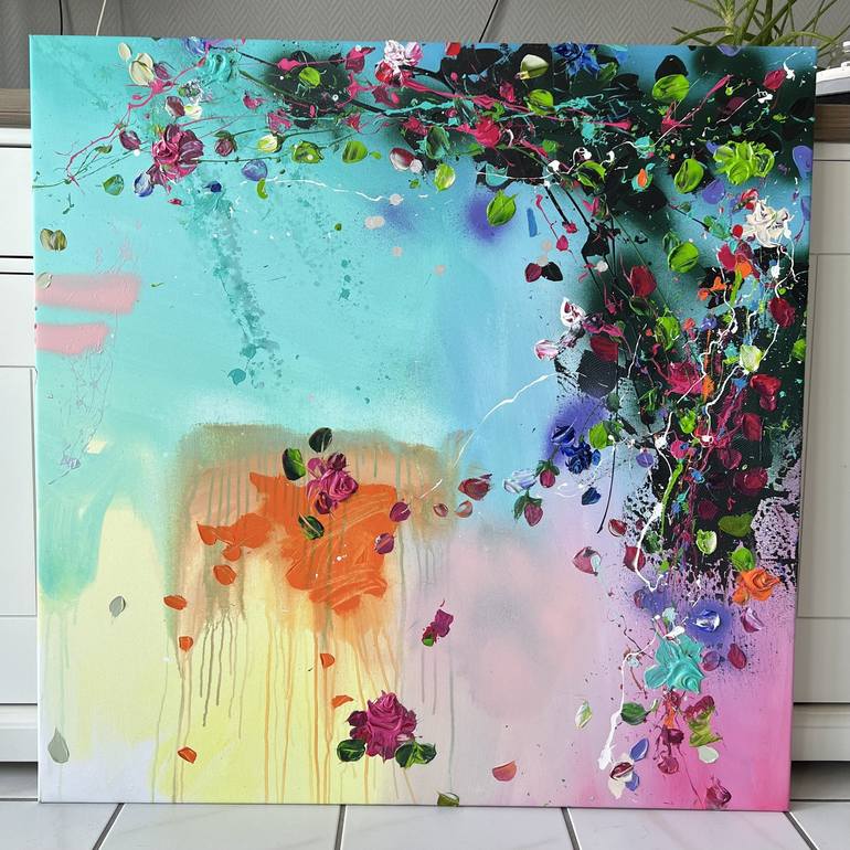 Original Abstract Floral Painting by Anastassia Skopp