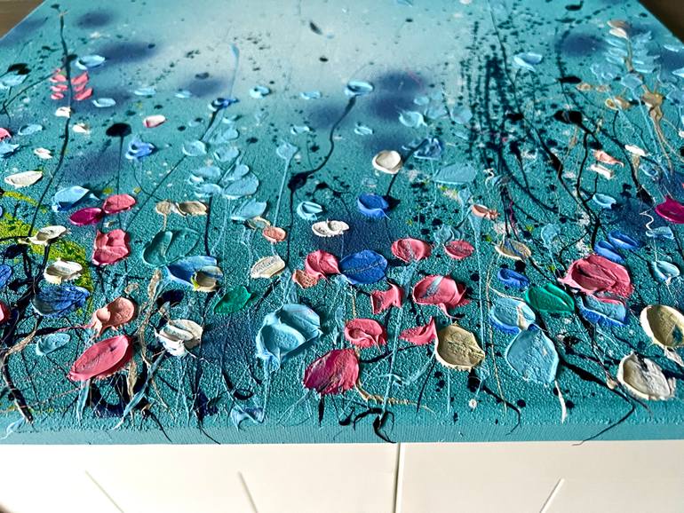 Original Abstract Expressionism Floral Painting by Anastassia Skopp