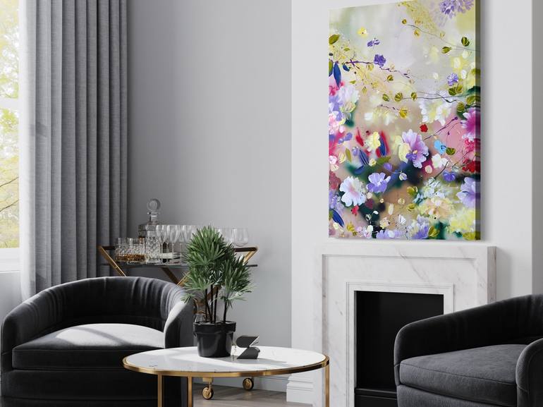 Original Abstract Floral Painting by Anastassia Skopp