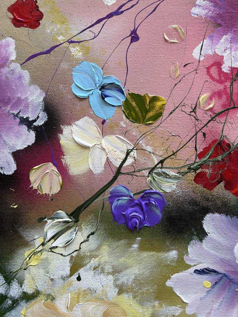 Original Abstract Floral Painting by Anastassia Skopp