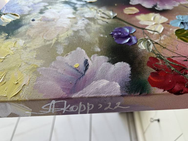 Original Abstract Floral Painting by Anastassia Skopp