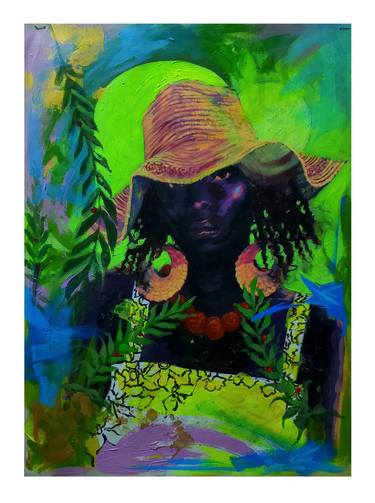 Original Expressionism Women Painting by Godfrey Ebuka