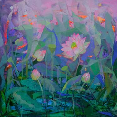 Print of Impressionism Floral Paintings by Sumita Maity