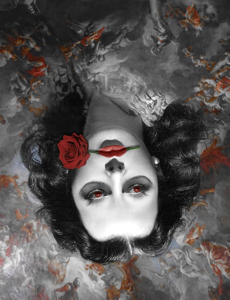 Original Surrealism Pop Culture/Celebrity Collage by Miray Michel