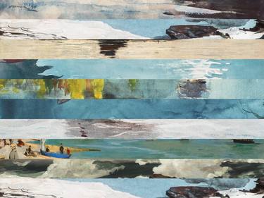 Print of Abstract Seascape Collage by Miray Michael