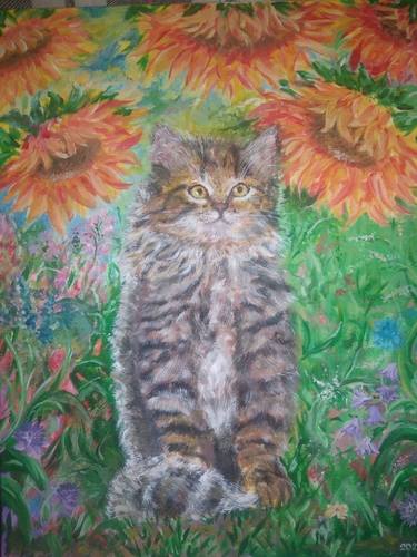 Print of Cats Paintings by Sergiy Tsymbalov