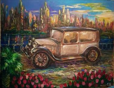 Original Impressionism Automobile Paintings by Sergiy Tsymbalov