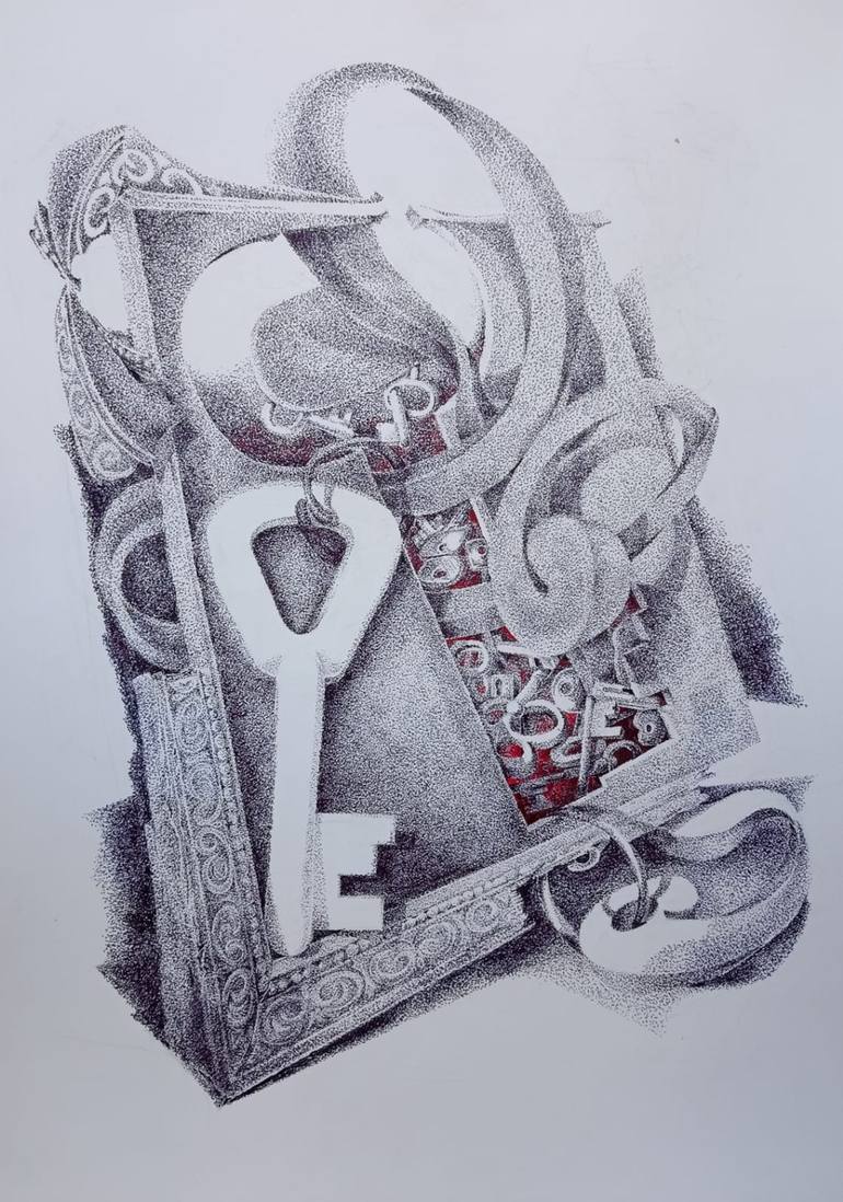lock and key art