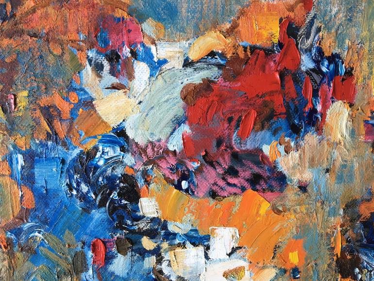 Original Abstract Expressionism Abstract Painting by Phùng Văn Tuệ