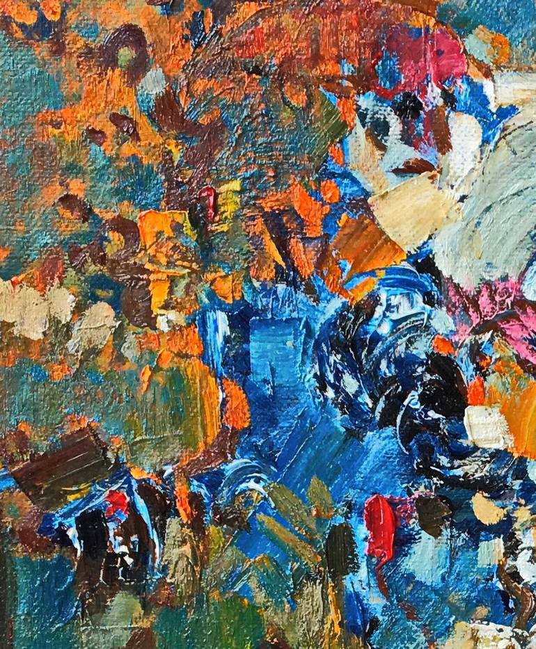 Original Abstract Expressionism Abstract Painting by Phùng Văn Tuệ