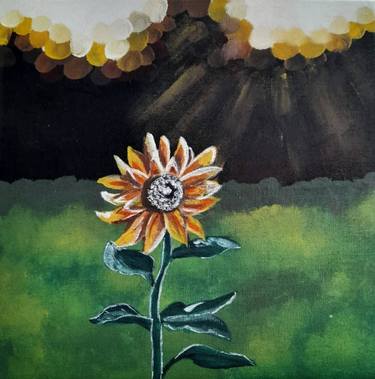 Sunflower Painting Floral Original Art thumb