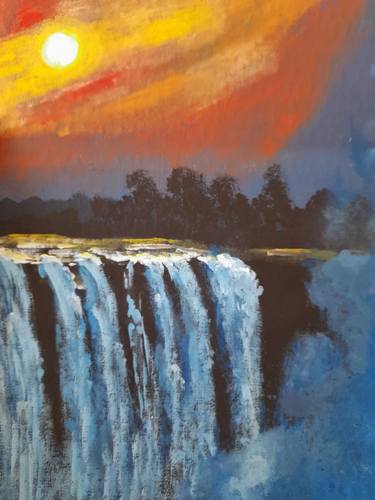 Waterfall Painting Niagara Original Art thumb