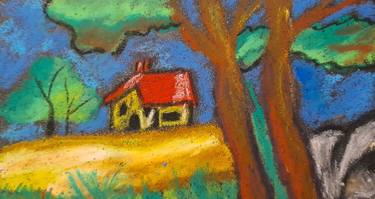 Barn Oil Painting Farmhouse Original Art thumb
