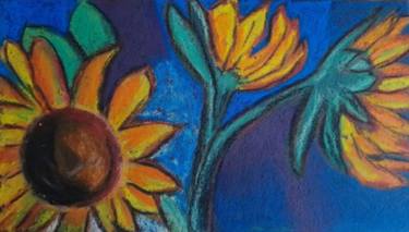 Sunflowers original acrylic painting thumb