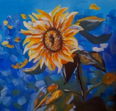 Sunflower painting original thumb