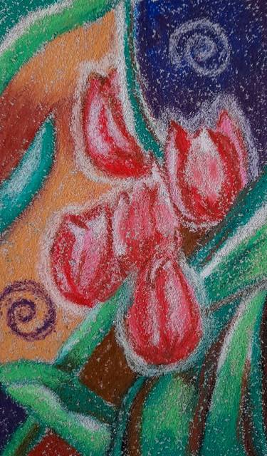 Flowers Original Pastel Painting thumb