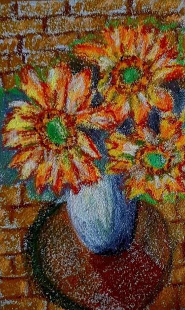 Sunflowers Painting Floral Original Art thumb
