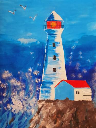 Lighthouse original painting thumb