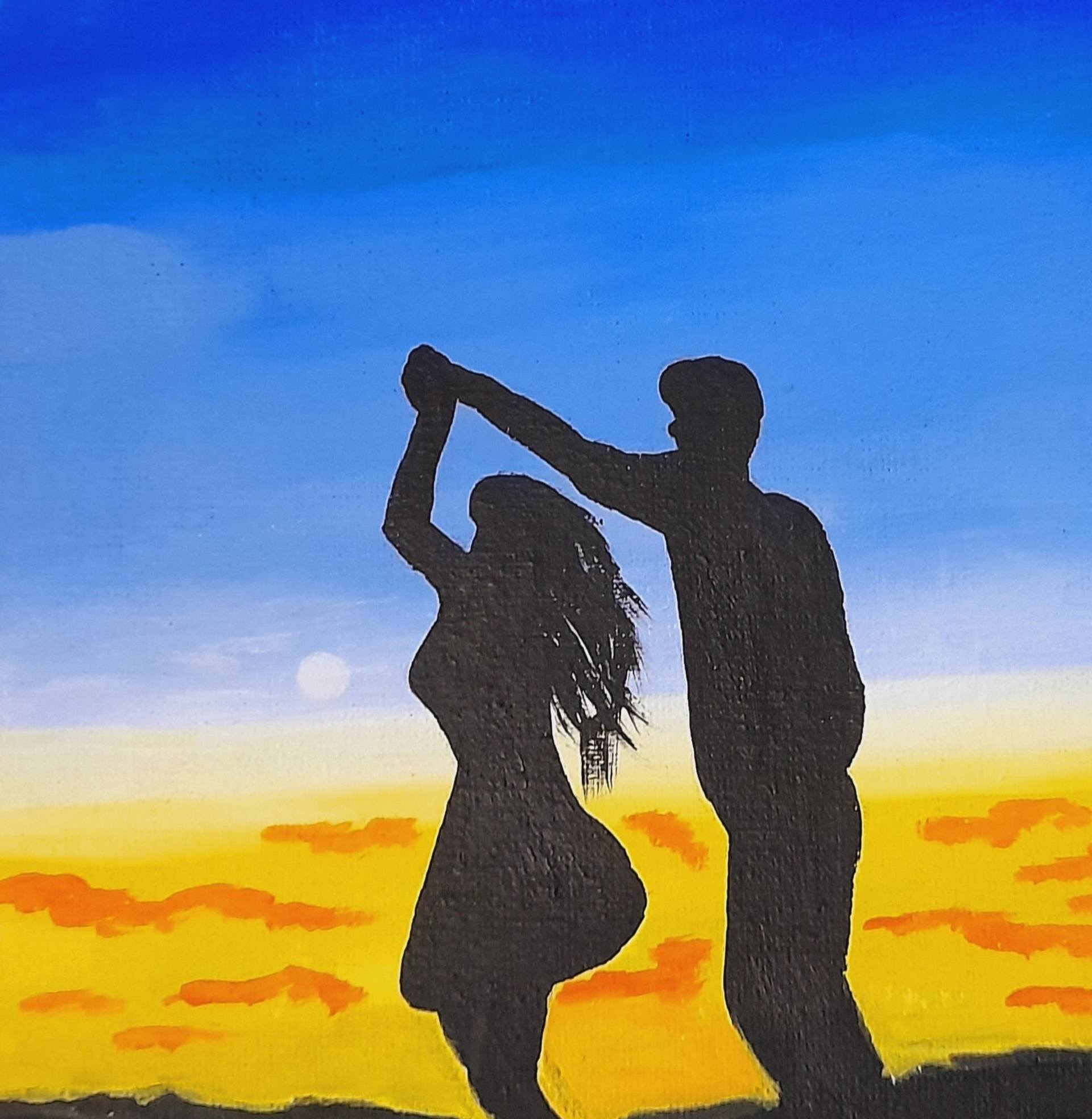 Shubha Gokhale (1959~)コラージュアート「Couple」真作 9956395-BFBWXNJZ-33.jpg