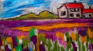 Lavender Field Drawing thumb