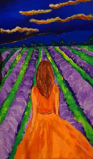 Woman with Lavender Artwork thumb